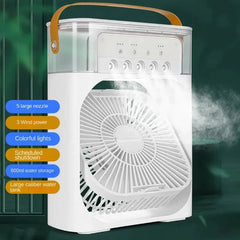 Water Mist Spray Fan, High Grade White Water Cooled Fan Portable for Tabletop