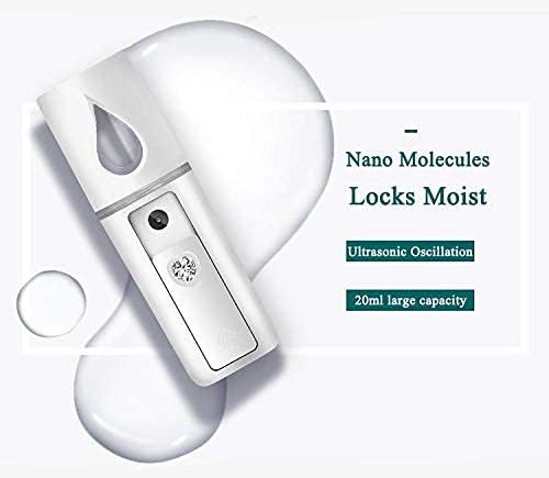 2Pcs Portable Rechargeable Handheld Face Nano Mist Spray hair and facial steamer ion water mist spray
