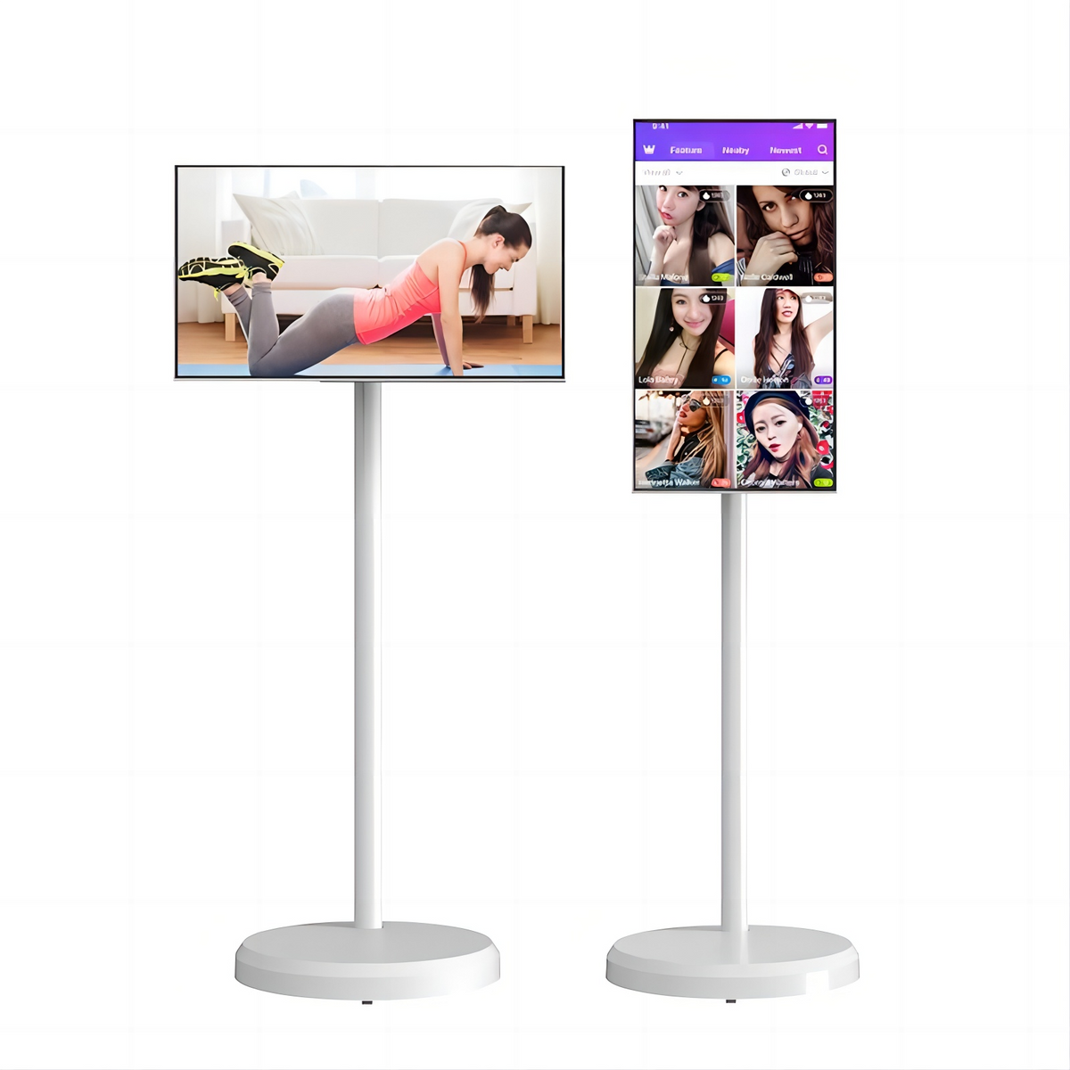 22 Inch Floor Stand Smart TV Android Touch Screen Vertical & Landscape Eye Care IPS Display Large Battery Smart Thin Edge Tablet