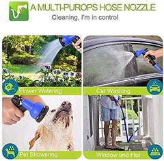 Magic Hose With Spray Nozzles, Expandable hose Expandable Garden Hose,Water Hose, Hose Kit, Spray Gun Nozzle, Watering Kit, Blue Magic hose