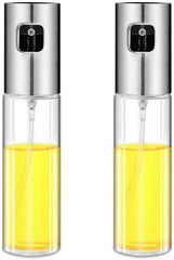 2Pcs/Set Olive Oil Sprayer Dispenser For Cooking,Glass Oil Spray Transparent Vinegar Bottle Oil Dispenser 100Ml For Bbq/Making Salad/Baking/Roasting/Grilling/Frying Kitchen.
