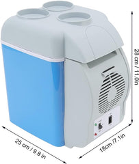 Mini Fridge, 12V Cooler and Warmer Refrigerator, 7.5 Liter Portable Personal Fridge for Skincare, Cosmetics, Beverage, Food, Home, Dorm, Office, Car Travel, with Charger