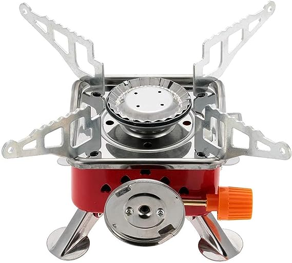 Portable Camping Gas Stove - Lightweight Backpack Butane Burner - 2800W High Power with Convenient Piezo Ignition, Foldable - for Hiking Outdoor