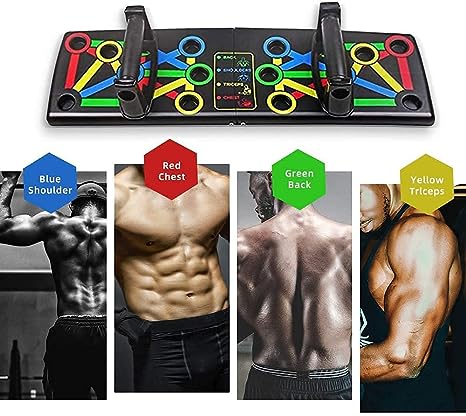 9 in 1 Push Up Bars Stand Board with Strong Grip Handle for Chest Press, Gym & Home Exercise, Strength Training, Dips/Push Up Stand for Men & Women