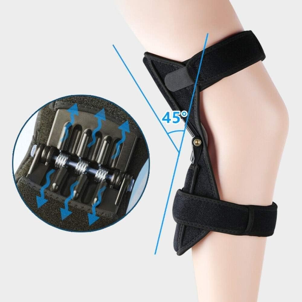 Knee Booster, Spring Knee Pad Breathable Knee Booster Power Lift Knee Protection Booster Patella Stabilizer Protector Joint Pain Relief Mountaineering Deep Care