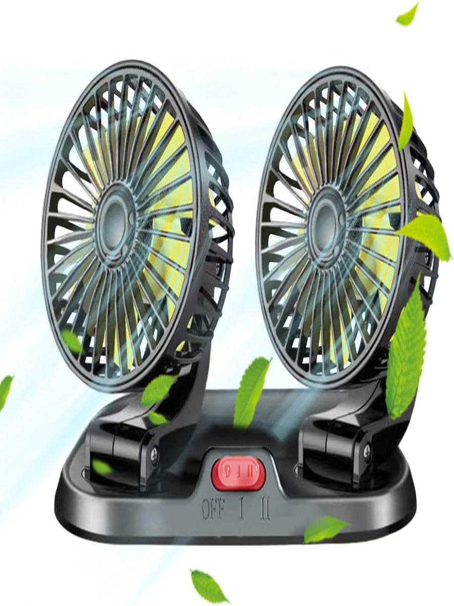 Vehicle-MountAAed Fan 24V Truck 12V Car Universal Double-Headed Fan Van Cooling Large Wind Fan