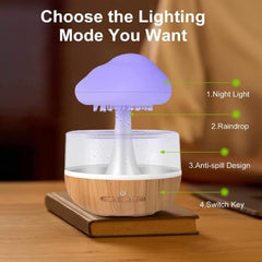 Rain Cloud Humidifier, Cute Water Drip Essential Oil Diffuser with 7 LED Light, Raining Cloud Night Light Aromatherapy Diffuse Rain Drop Humidifier for Anxiety and Stress Relief