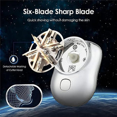Shaver for Men, Solar-Grass Razor, Rechargeable USB Electric Shaver, Mini Portable Electric Shaver