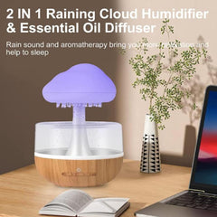 Rain Cloud Humidifier, Cute Water Drip Essential Oil Diffuser with 7 LED Light, Raining Cloud Night Light Aromatherapy Diffuse Rain Drop Humidifier for Anxiety and Stress Relief