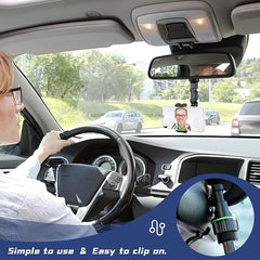Car Phone Holder 360 Degree Rearview Mirror Phone Holder,Phone Holder Phone Mount Bracket Universal Adjustable Holder