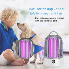2PCS,Electric Bug Zapper for Indoor Outdoor, UV Light Mosquito Zapper, Hangable Mosquito Lamp for Home, Patio, Backyard, Camping