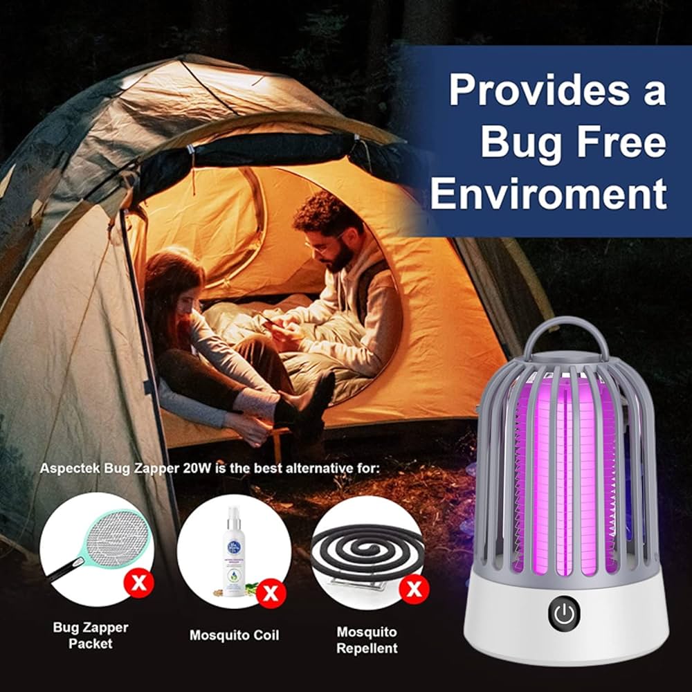 2PCS,Electric Bug Zapper for Indoor Outdoor, UV Light Mosquito Zapper, Hangable Mosquito Lamp for Home, Patio, Backyard, Camping