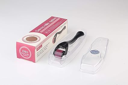 Derma Roller cosmetic microneedling kit for face, 540 TITANIUM Microneedle Roller for face, Exfoliating Facial Dermaroller