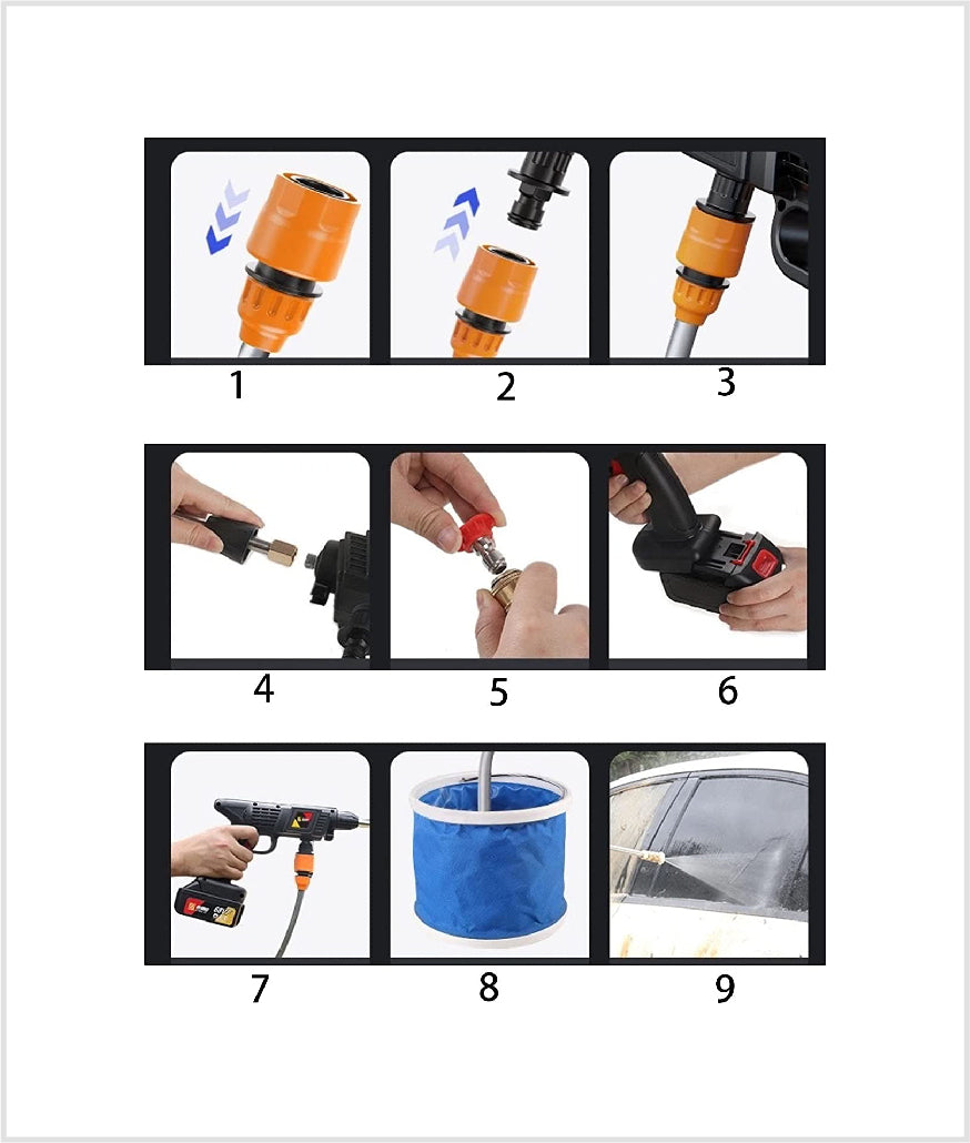 High Pressure Water Washer Gun, Multipurpose for cleaning floor, yard, car or anything.