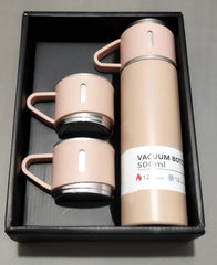 Stainless steel Vacuum Flask Set with 3 Cups