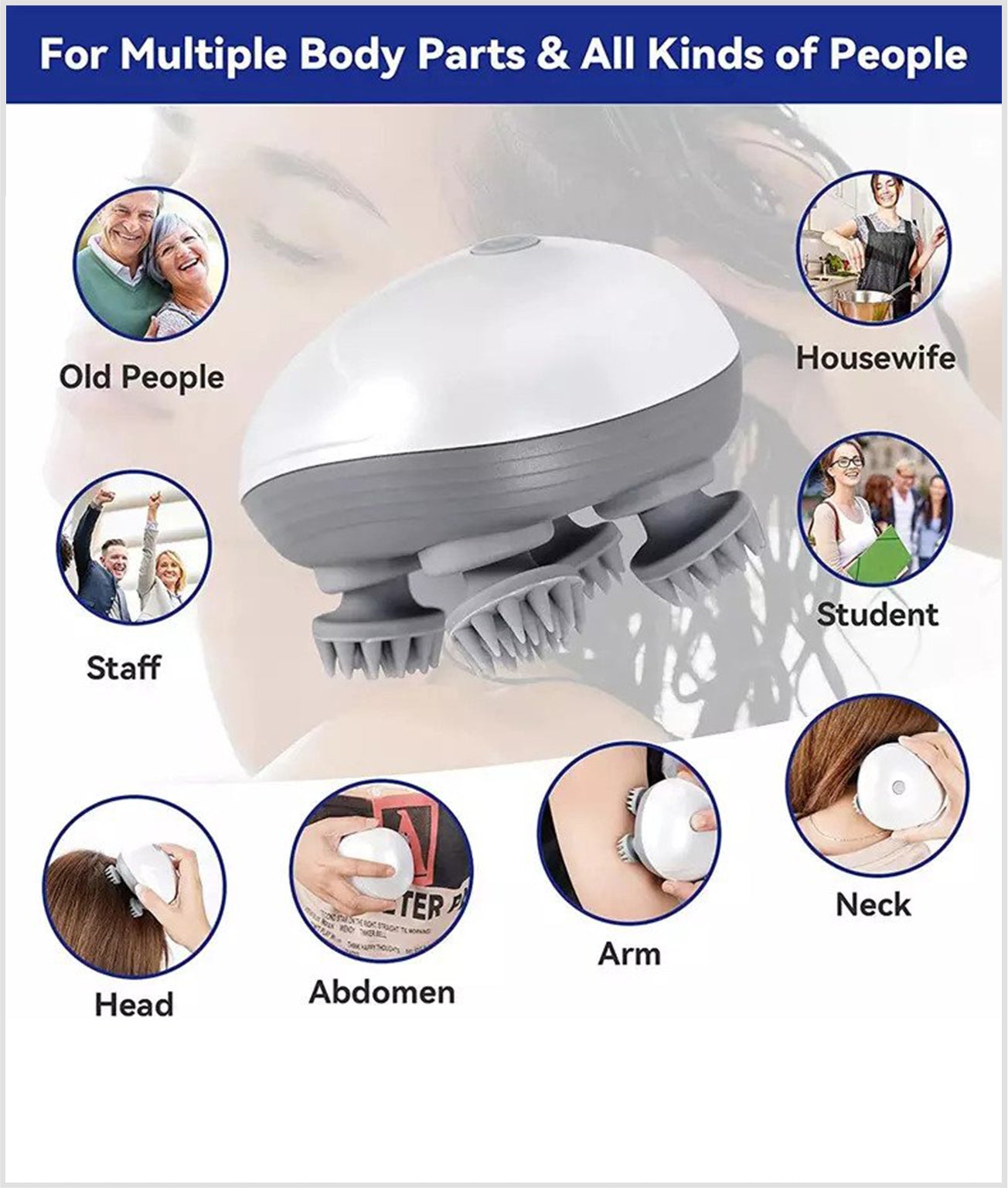 Electric Smart Massager For Neck, Head, Shoulder and Body