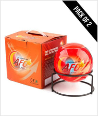 AFO Fireball (Auto Fire Off) - Multipurpose Dry Chemical Fire Extinguisher Pack Of 2